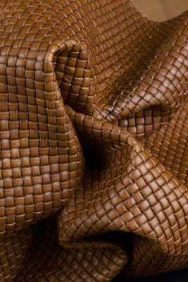 Embossed Leather (Braided) - Tan Brown