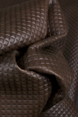 Embossed Leather (Squares) - Dark Brown