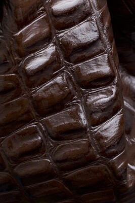 Embossed Leather - Chocolate Brown