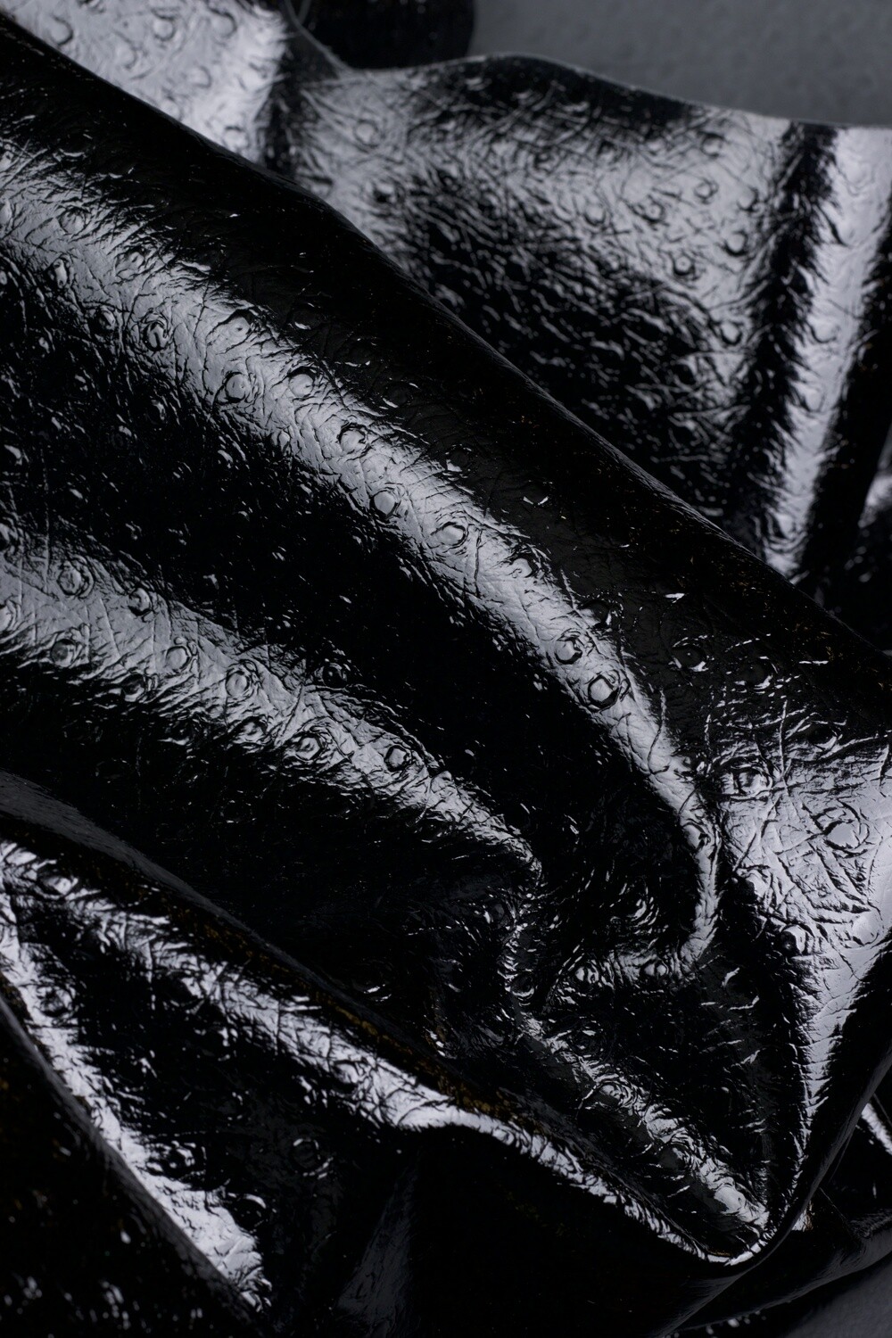 Embossed Leather - Glossy Black