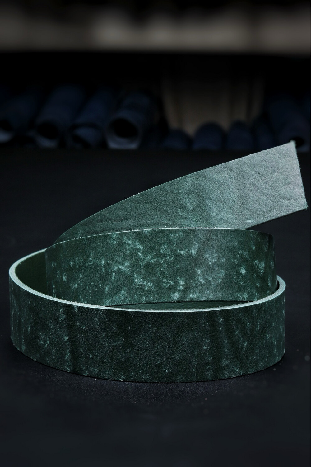 Leather Strap - Dessert Green