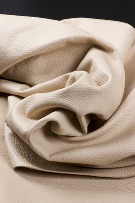 Embossed Grain Leather - Light Beige