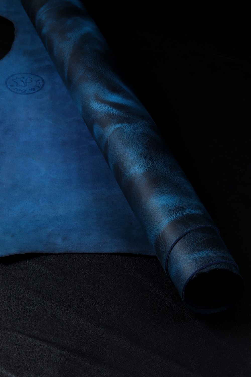Leather &quot;Hardwax&quot; - Navy