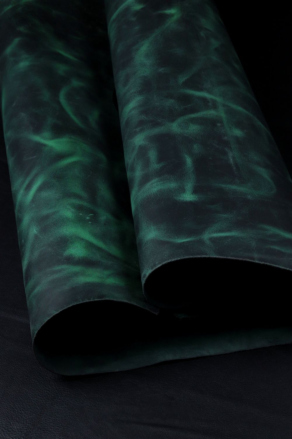 Leather &quot;Hardwax&quot; - Forest Green