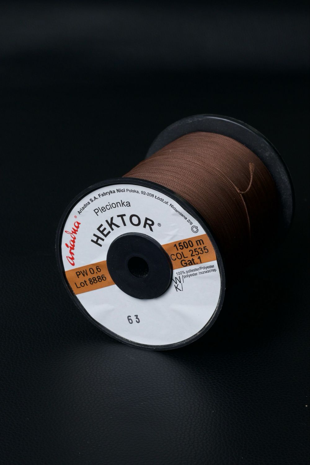0.6mm Dark Brown Waxed Braided Thread - HEKTOR