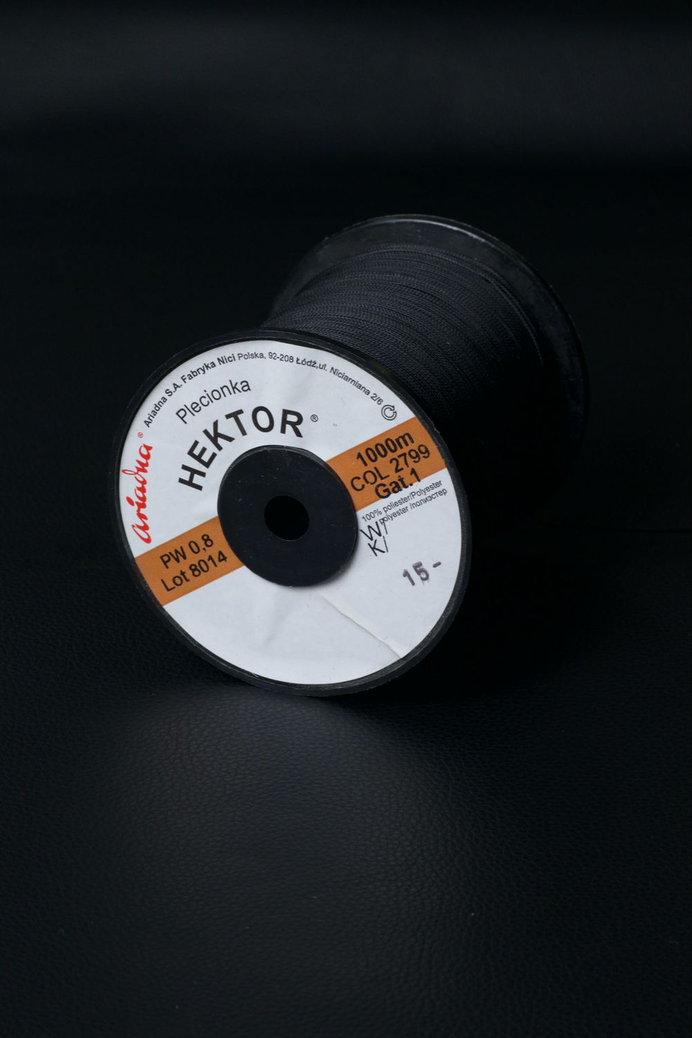 0.8mm Black Waxed Braided Thread - HEKTOR