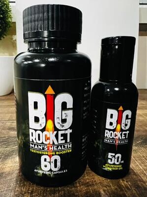 Pack for 2 - Men’s Size Enlargement (साइज बढ़ाने का तेल + दवा) Men&#39;s Size Enlargement Ayurvedic Oil (50ml) + Men&#39;s Size Enlargement Ayurvedic Capsule (60cap)