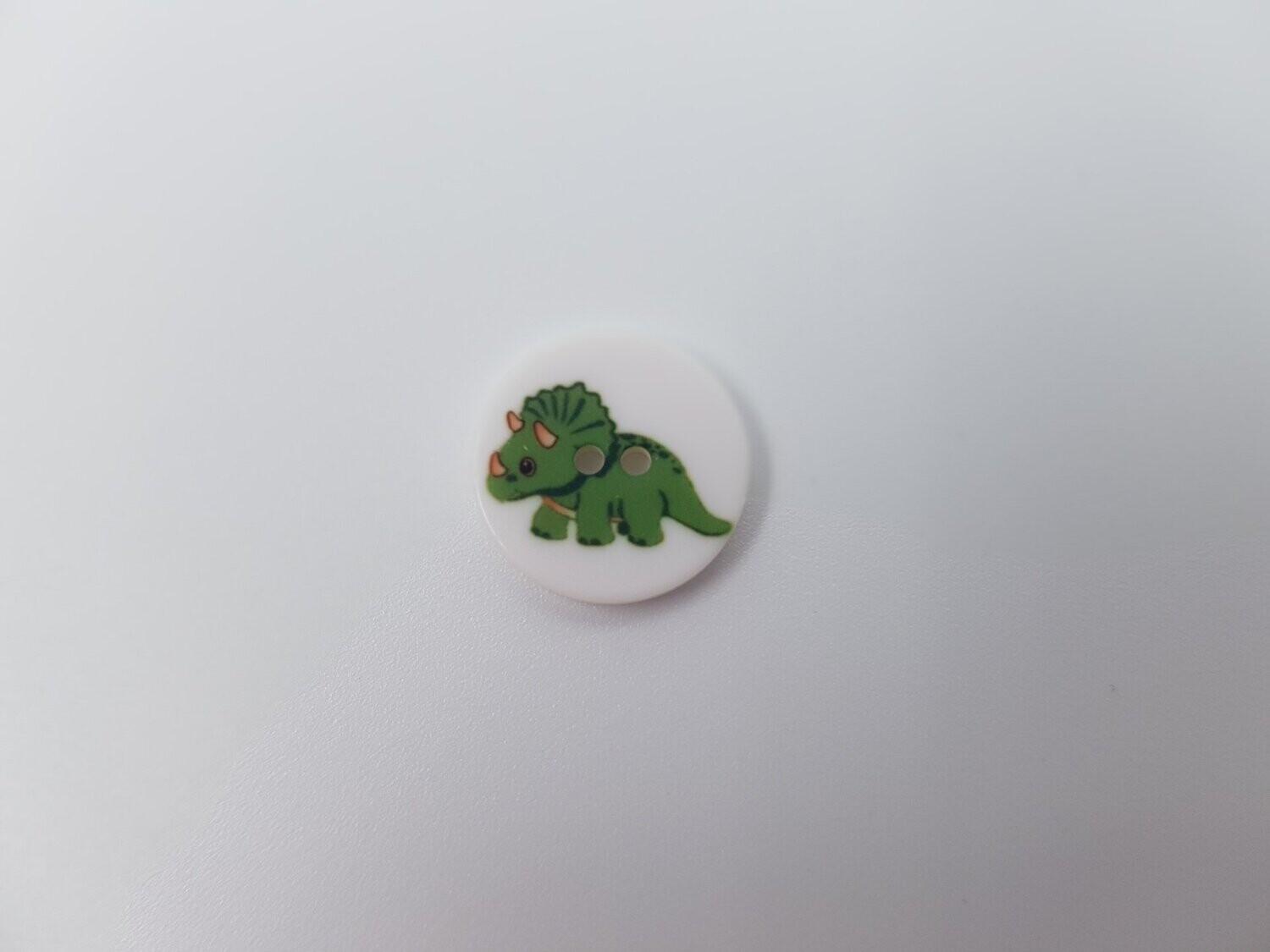 Kinderknopf "Dino" Grün 1,5 cm Durchmesser