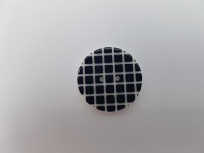Zweiloch Knopf Schwarz Weiß Muster 3