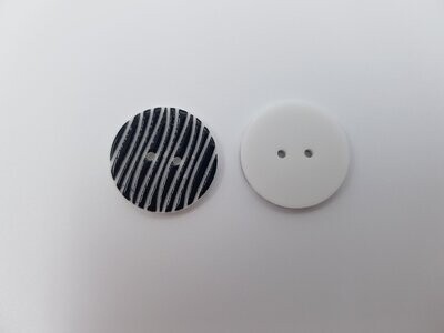 Zweiloch Knopf Schwarz Weiß Muster 4