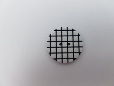 Zweiloch Knopf Schwarz Weiß Muster 7