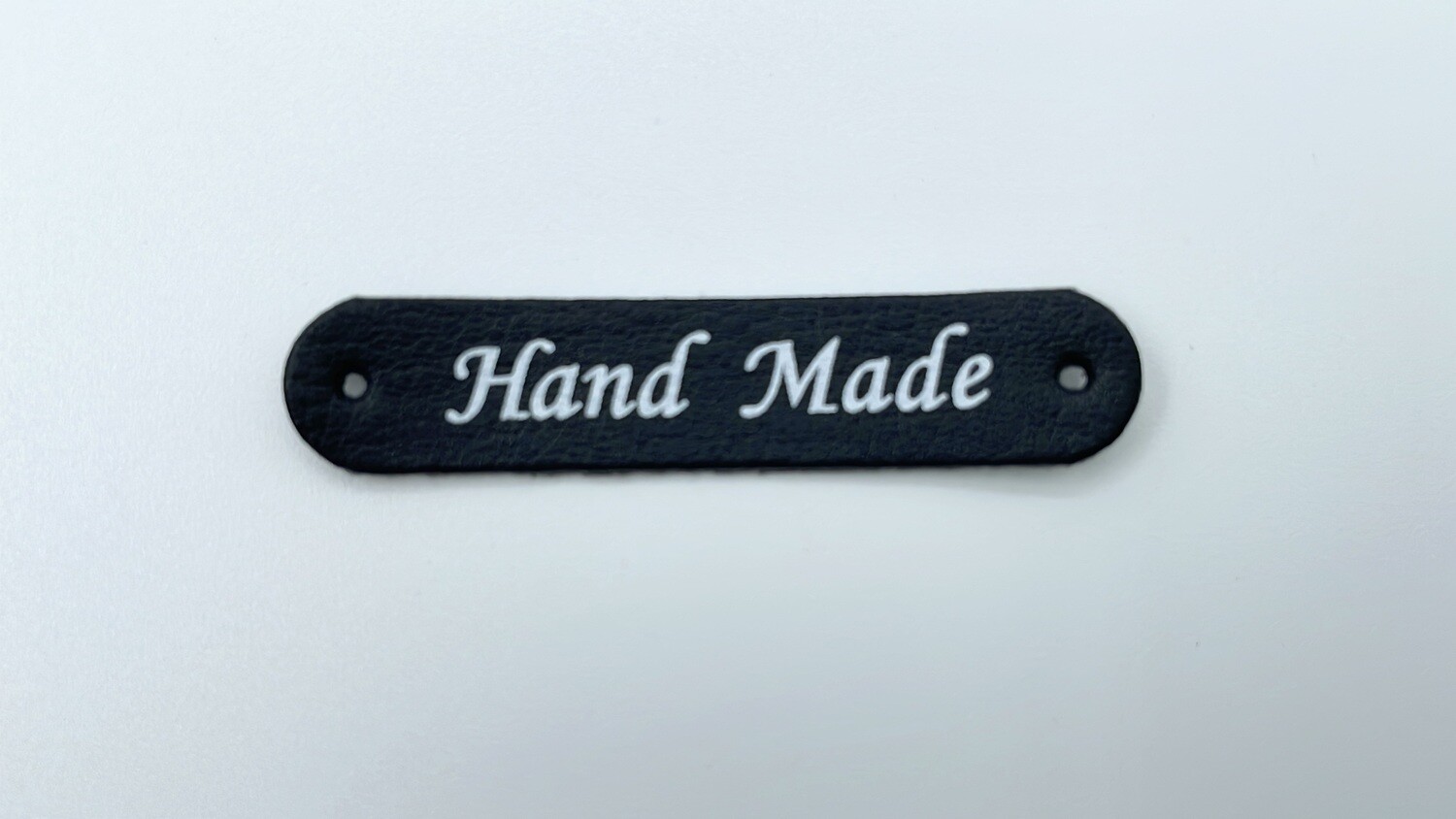 Kunstleder Label "Hand Made" Schwarz Aufnäher Etikett