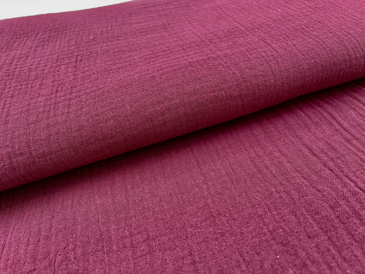 Musselin Bordeaux Double Gauze Uni