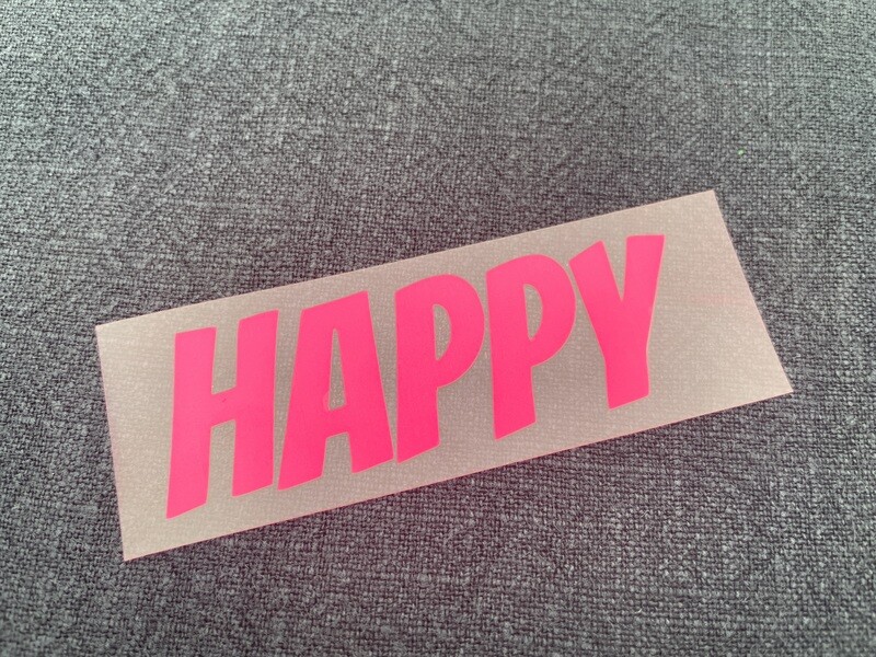Statement Plot "Happy" Neonpink