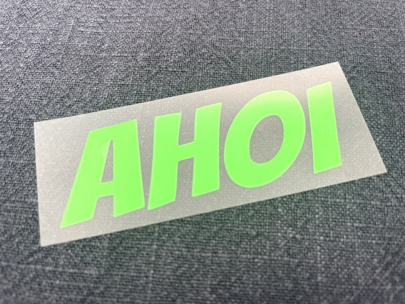 Statement Plot "Ahoi" Neongrün