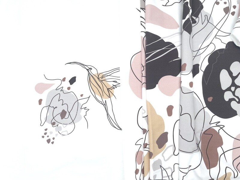 Premium Jersey Panel Premium Jersey Panel "Geometric Bird" 75 cm x 150 cm