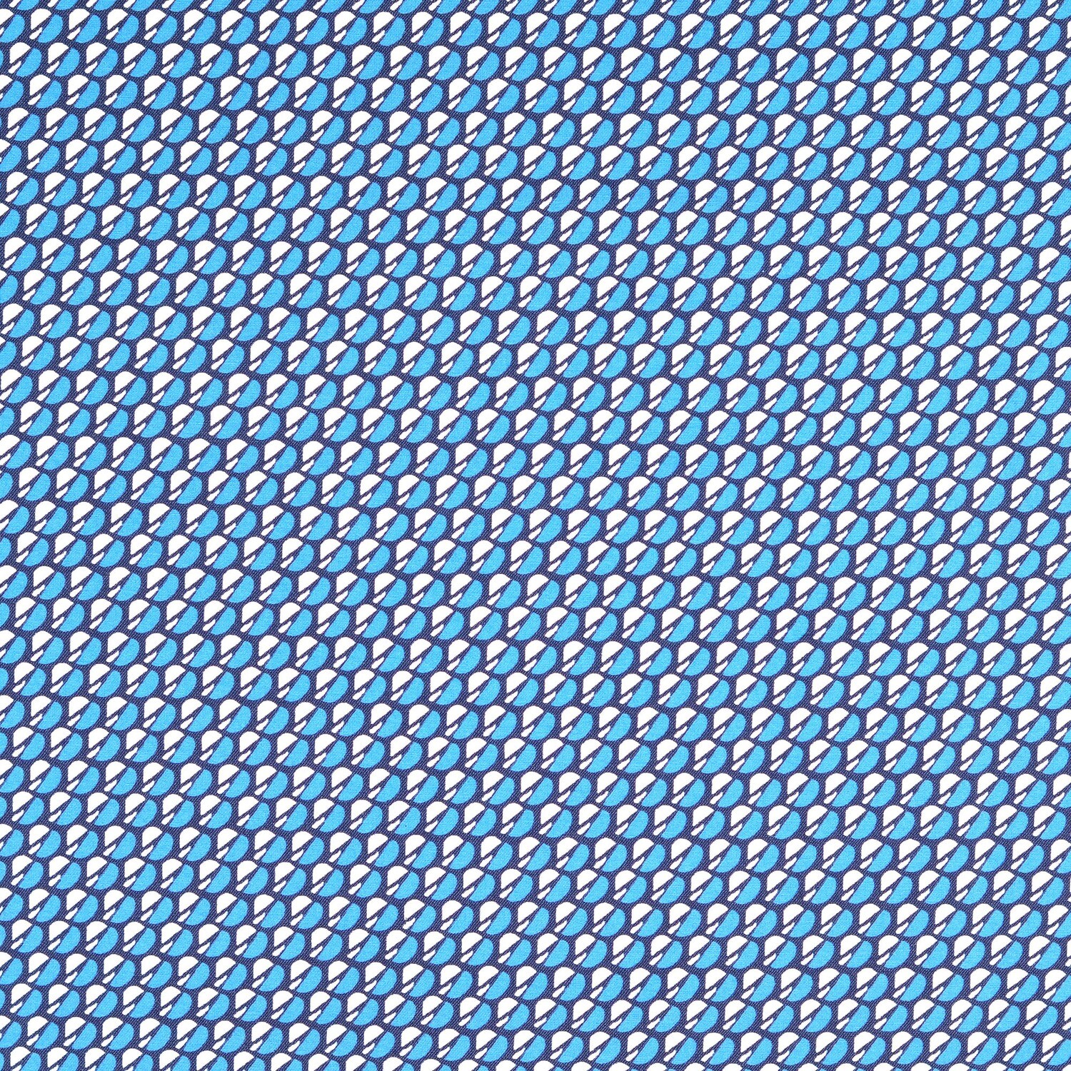 Reststück Hosenstoff Bengalin Blau gemustert 185 cm x 150 cm