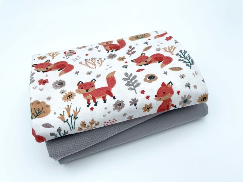 Stoffpaket "Foxi" Grau