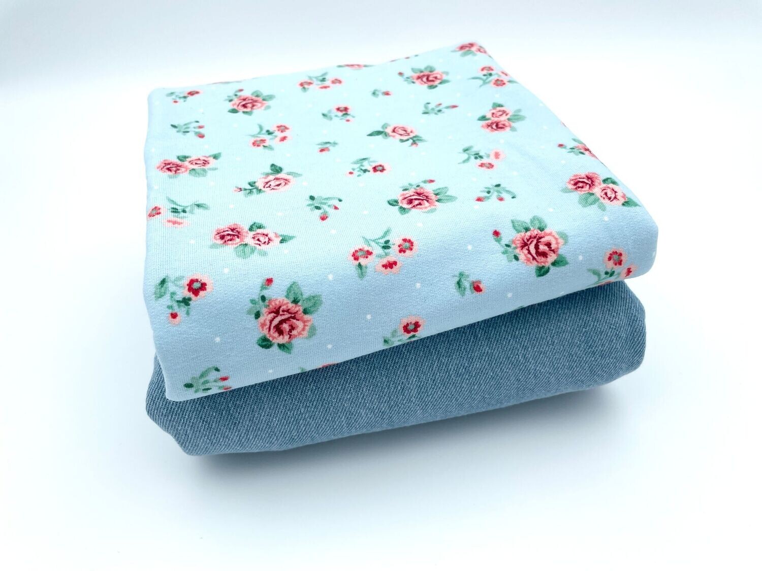 Stoffpaket "Soft Flowers & Jeans"