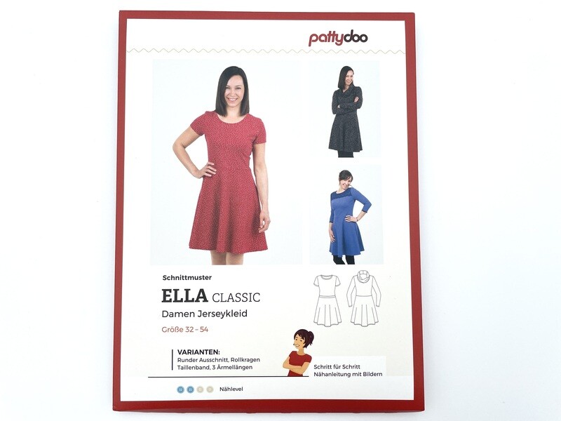 Schnittmuster "Ella Classic" Jerseykleid by pattydoo