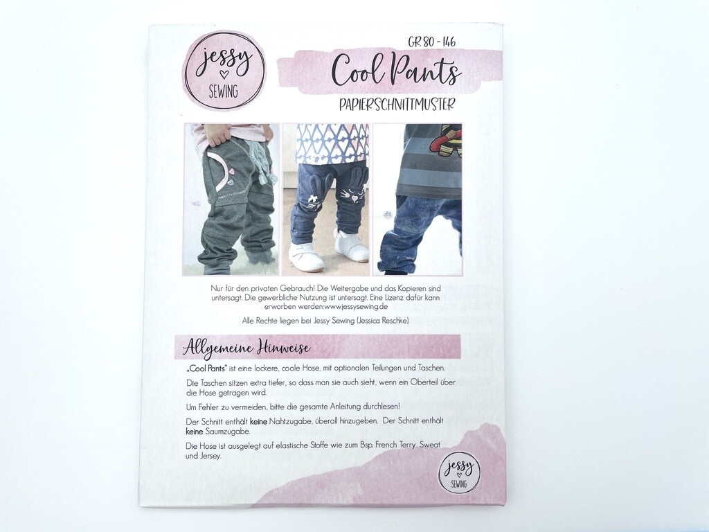 Schnittmuster "Cool Pants" Basic Hose by Jessy Sewing