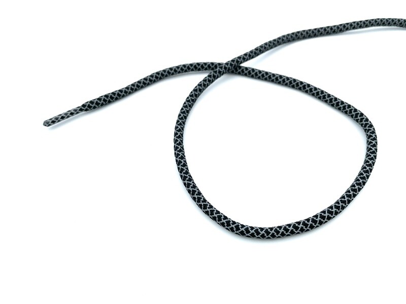 Kordel Reflektierend Schwarz Hoodiekordel Fertigkordel 0,5 cm Durchmesser