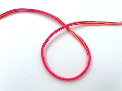 Runde Gummikordel Pink / Orange 0,5 cm Durchmesser