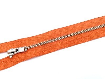 Reißverschluss Metall teilbar 60 cm Orange