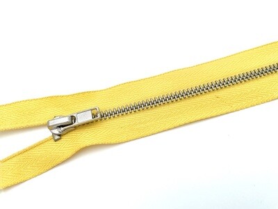 Reißverschluss Metall teilbar 60 cm Gelb