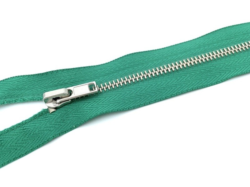 Reißverschluss Metall teilbar 60 cm Apfelgrün