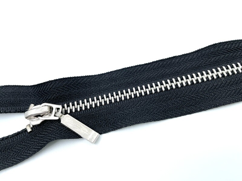 Reißverschluss Messing teilbar 70 cm Schwarz