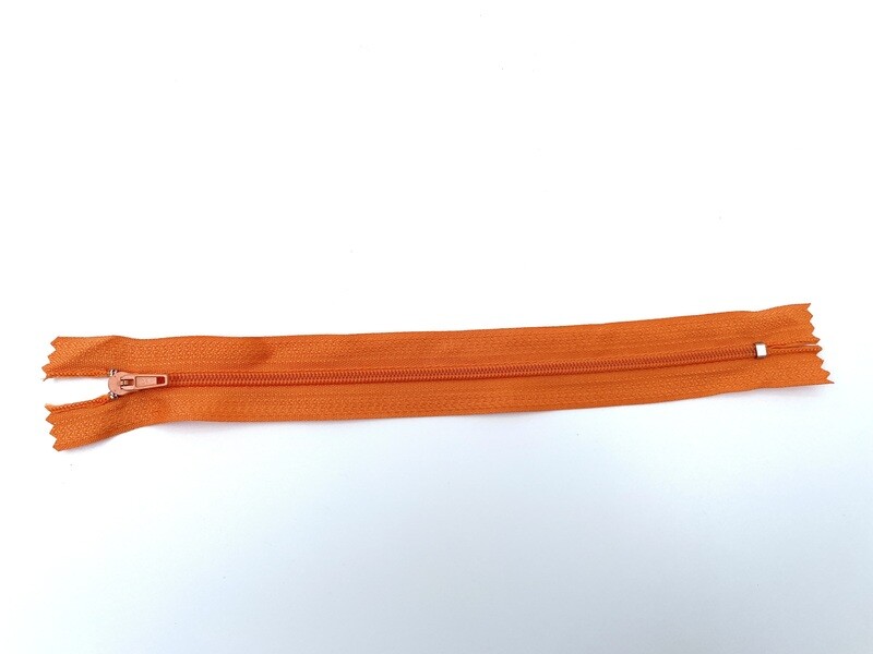 Reißverschluss 20 cm Orange Pinlock nicht teilbar