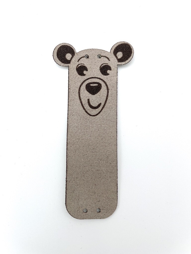 Kunstleder Label "Bärchen" Natur