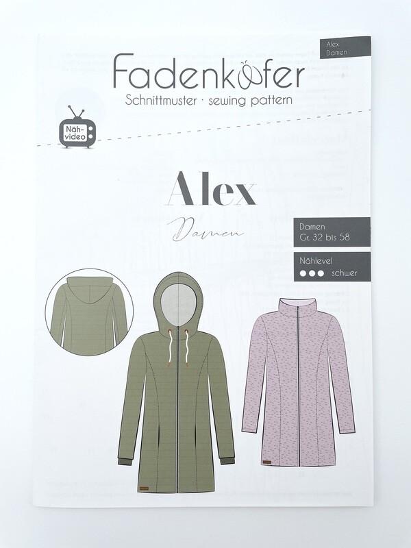 Fadenkäfer Schnittmuster "Alex" Parka für Damen