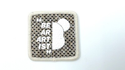 Label "Be ar Art ist" Beige Aufnäher Etikett