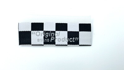 Label "Original Product" Schwarz Weiß gewebtes Label