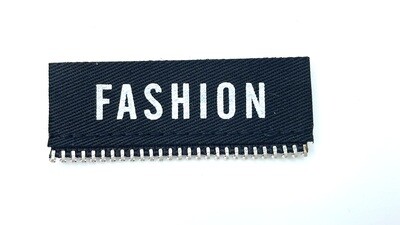 Label "Fashion" Schwarz Aufnäher Etikett