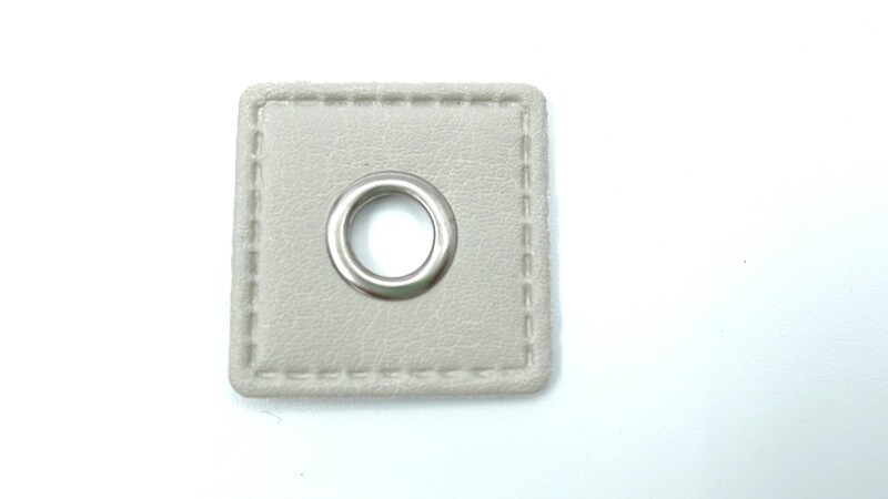 Ösen Patch Kunstleder Kunstleder Öse 0,8 cm Durchmesser Creme Weiß matt