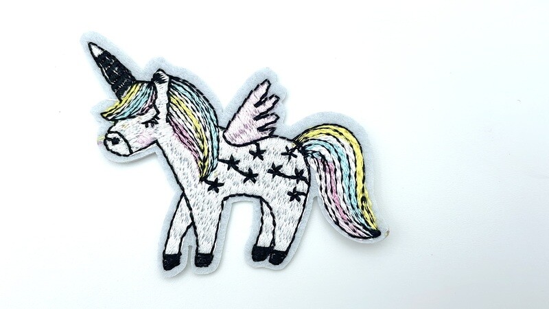 Aufbügler Einhorn mit Flügeln