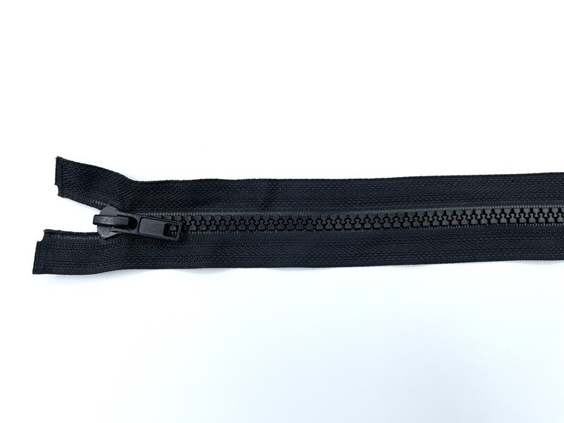 Reißverschluss teilbar 80 cm Schwarz  Jackenreißverschluss