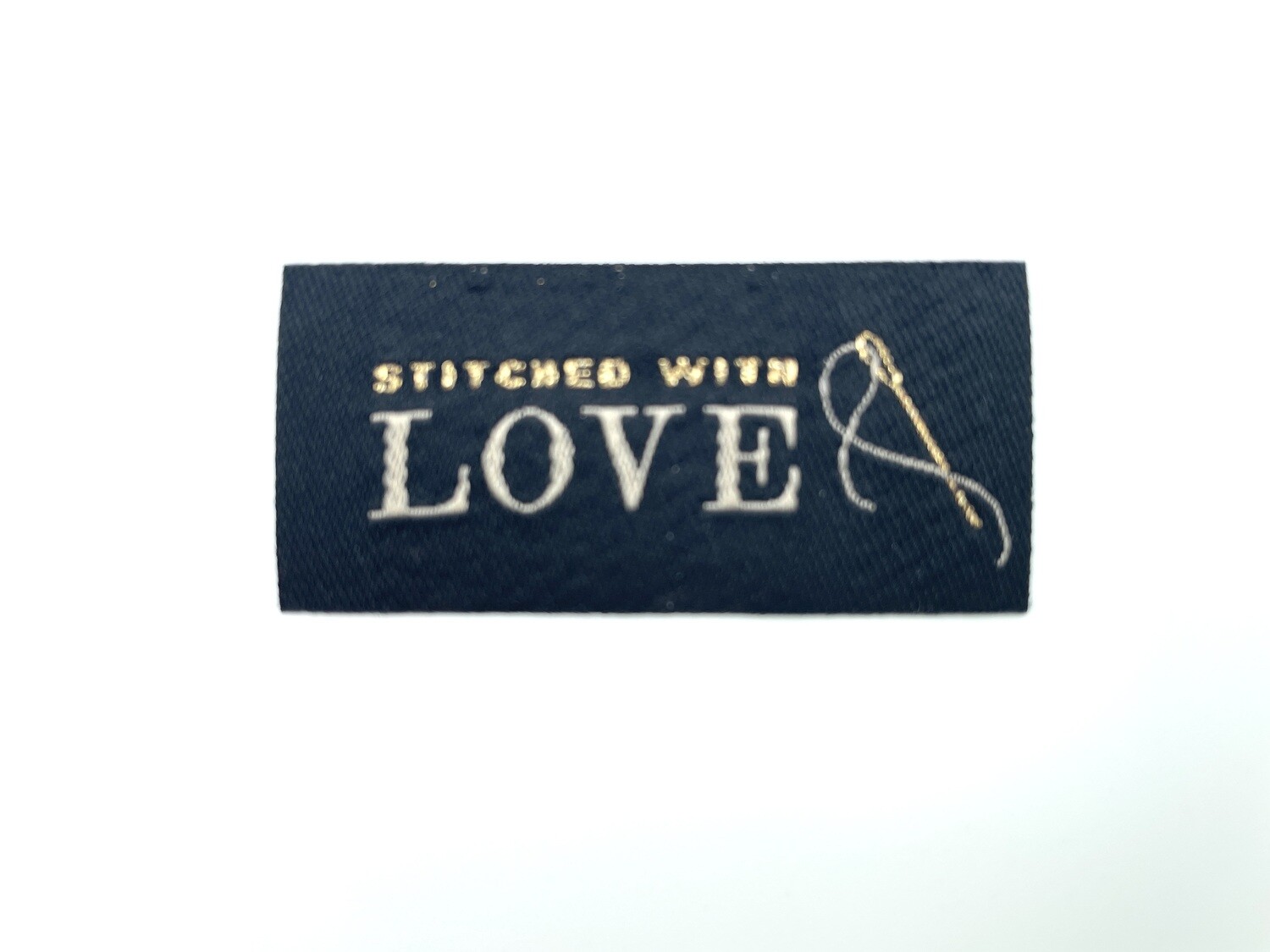 Label "Stiched with LOVE" Schwarz