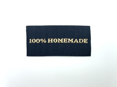 Label "100% HOMEMADE" Schwarz