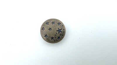 Metall Jeans Knopf zum Verschrauben Sterne 1,7 cm