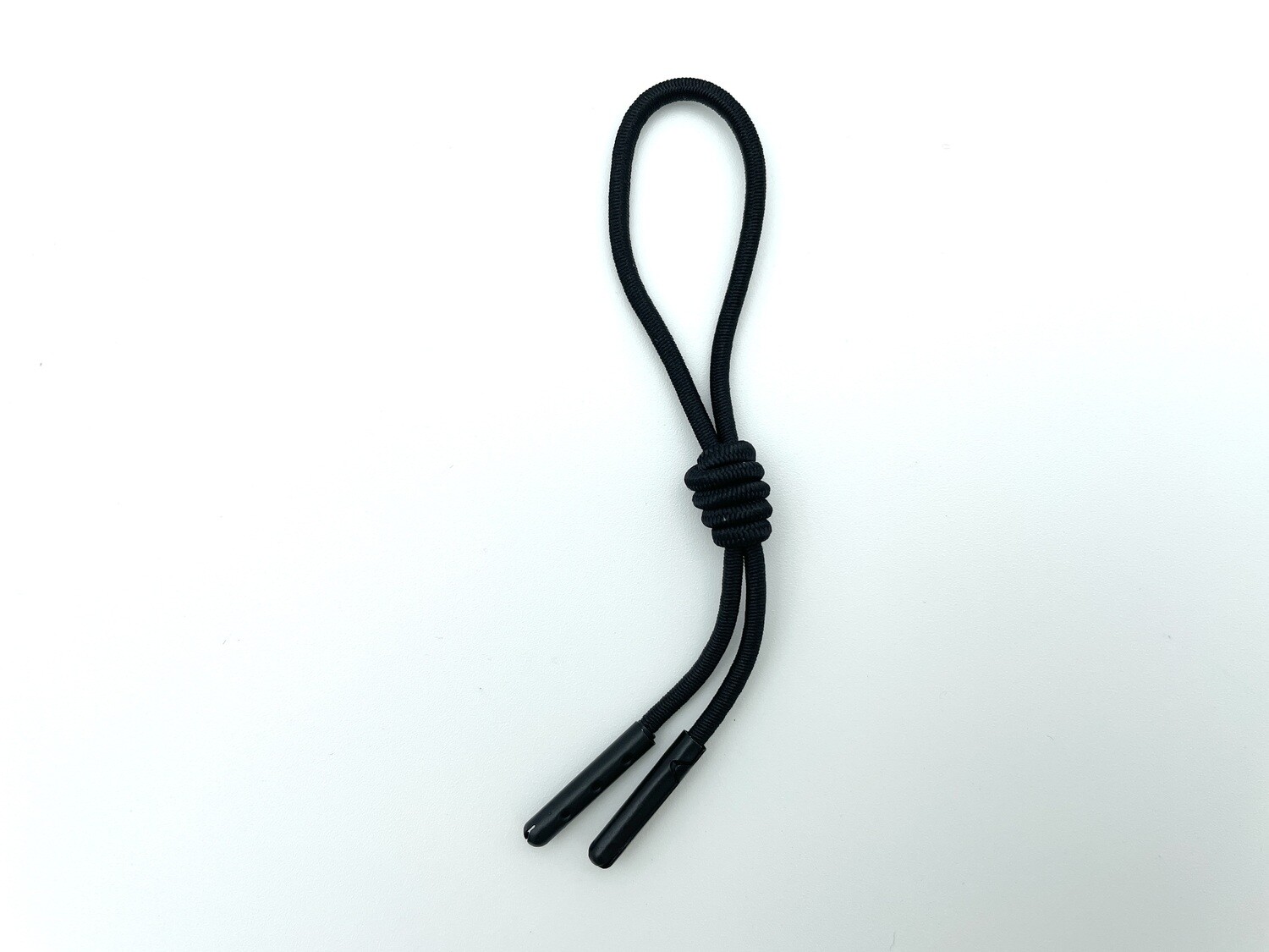 Zipper Schlaufe mit Knoten Schwarz
