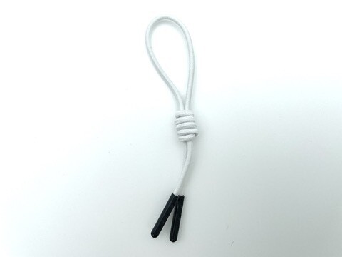 Zipper Schlaufe mit Knoten Weiß