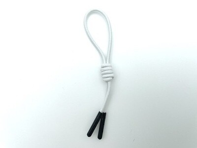 Zipper Schlaufe mit Knoten Weiß