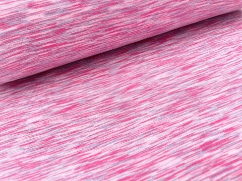 Feinstrick Bündchen "Fine Lines" Pink Hellblau