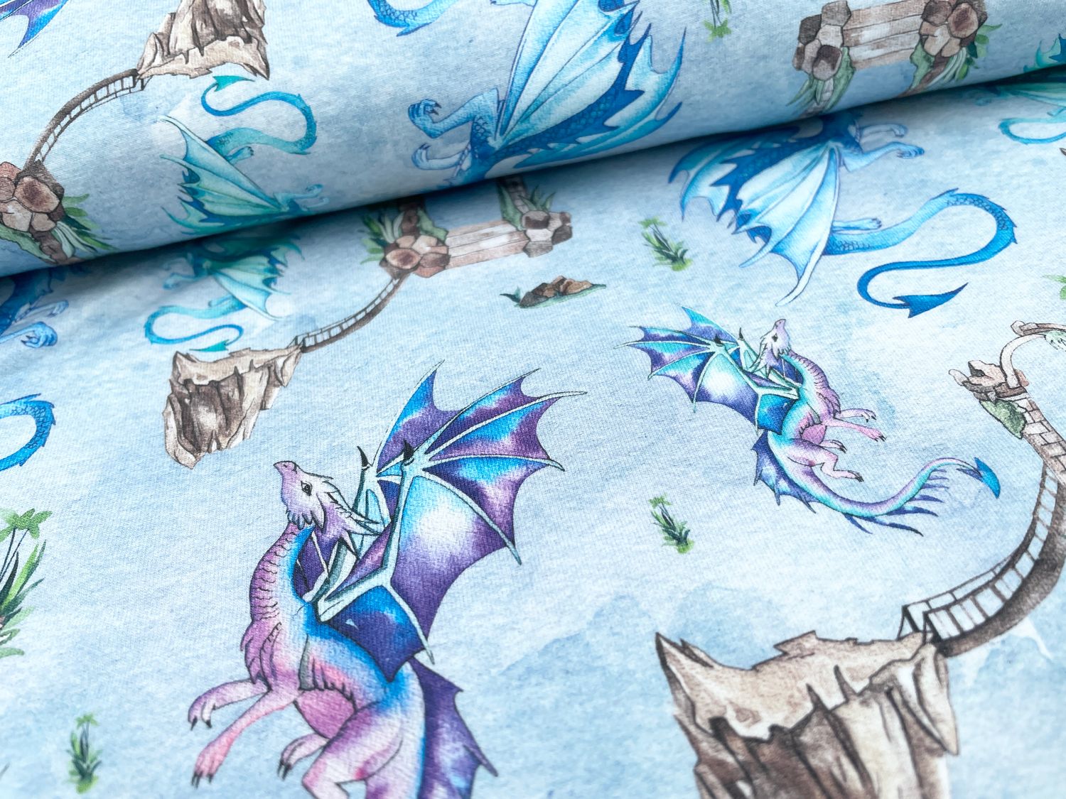 STÖFFCHEN DER WOCHE: Premium Digitaldruck Jersey "Drachen"