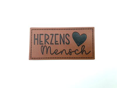 Kunstleder Label "Herzensmensch"