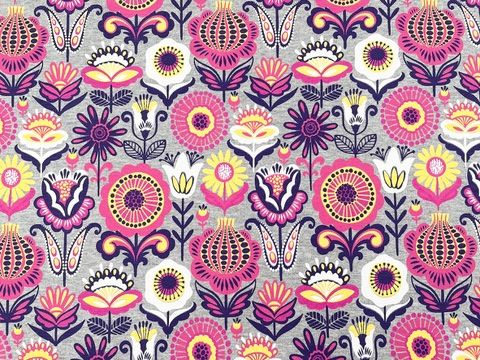 French Terry Melange "Bright Flowers"